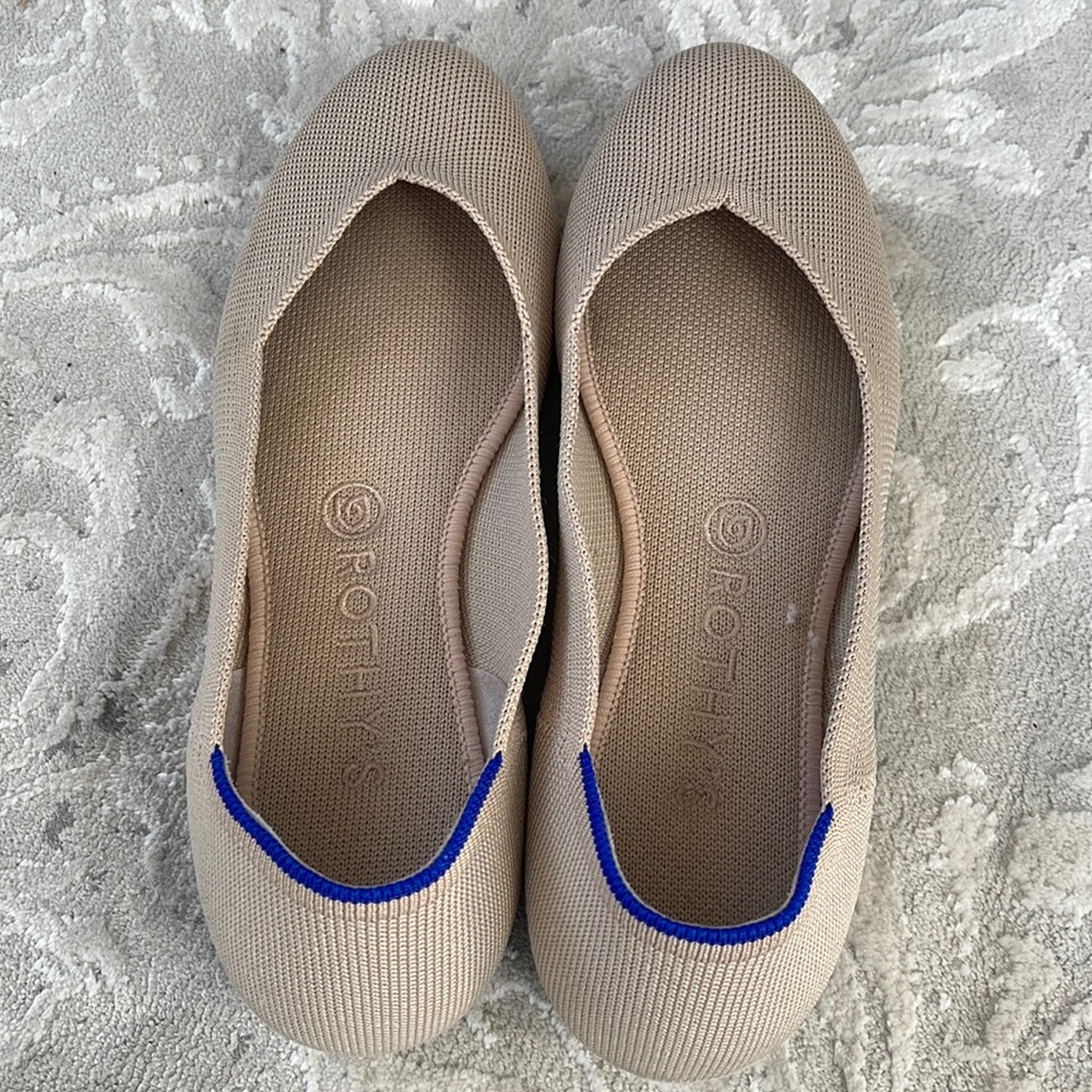 Rothy's beige and blue 8.5